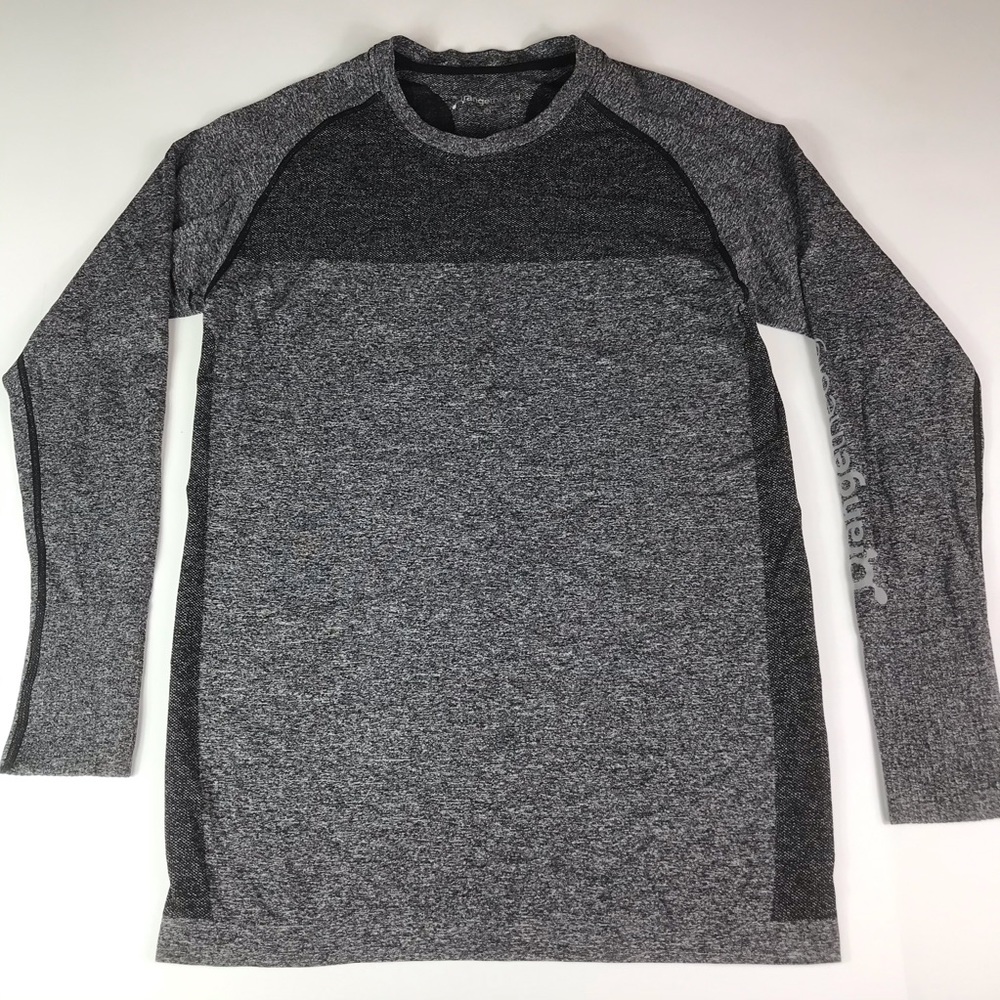 Orange theory long sleeve shirt grey fitted medium